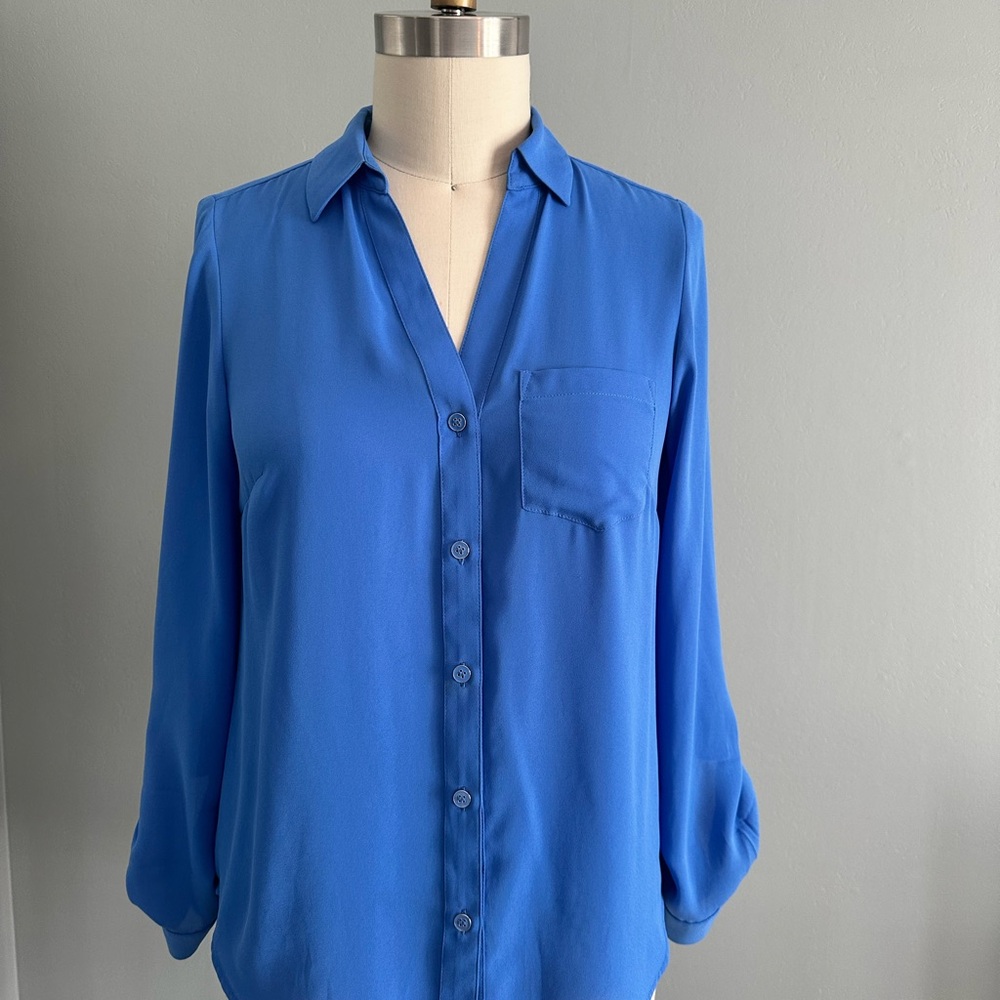 The Limited Blue Women's Button-Up Blouse